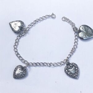 Vintage Sterling Silver Bracelet with Lockets 1899